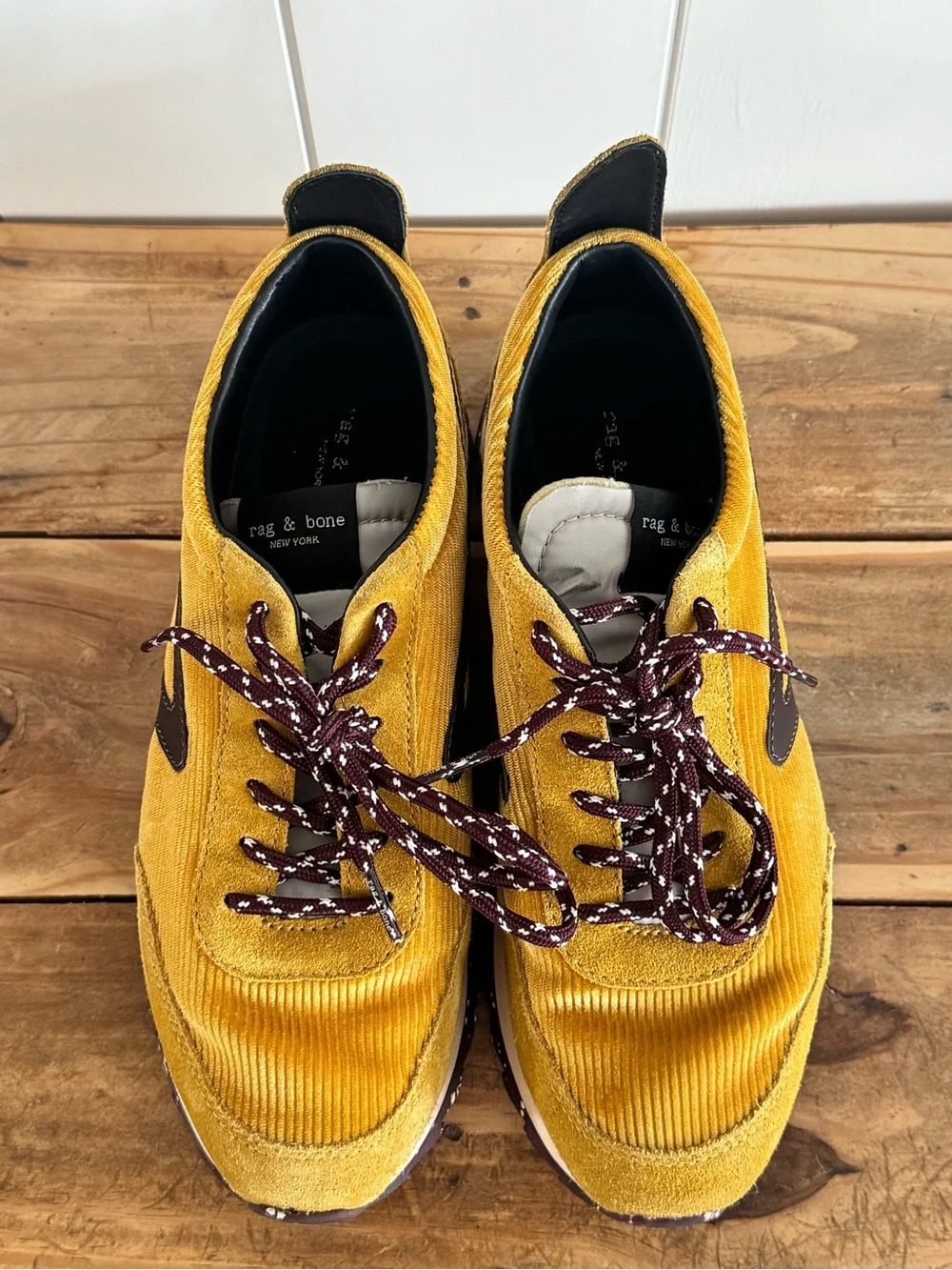 Rag & Bone Retro Runner Sneakers – Mustard Corduroy